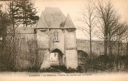 AK / Ansichtskarte Lucheux Le Chateau Porte de sortie sur la Foret Lucheux