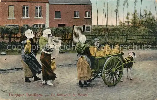 AK / Ansichtskarte Milchwagen_Laitieres Hundekarren Belgien  