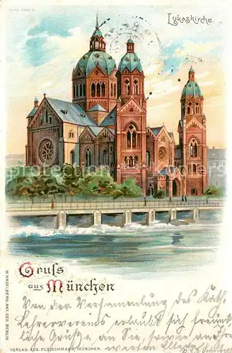 AK / Ansichtskarte Verlag_Hagelberg_W._Nr. 2952 M?nchen Lukaskirche  