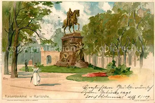 AK / Ansichtskarte Kley Kaiserdenkmal Karlsruhe  Kley