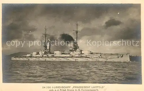 AK / Ansichtskarte Marine T Linienschiff Prinzregent Luitpold Germaniawerft  