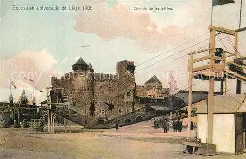 AK / Ansichtskarte Exposition_Universelle_Liege_1905 Chemin de Fer Aerien 