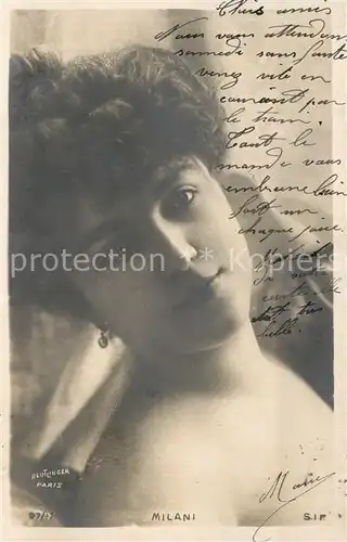 AK / Ansichtskarte Foto_Reutlinger_Paris Schauspielerin Milani Foto_Reutlinger_Paris