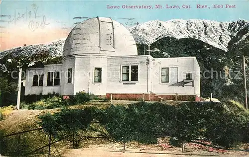 AK / Ansichtskarte Observatorium_Sternwarte_Urania Lowe Observatory California 