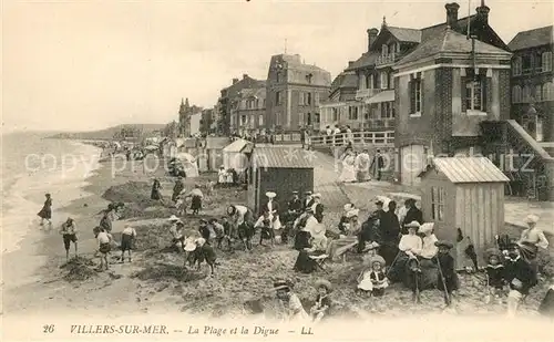 AK / Ansichtskarte Villers sur Mer La plage et la digue Villers sur Mer