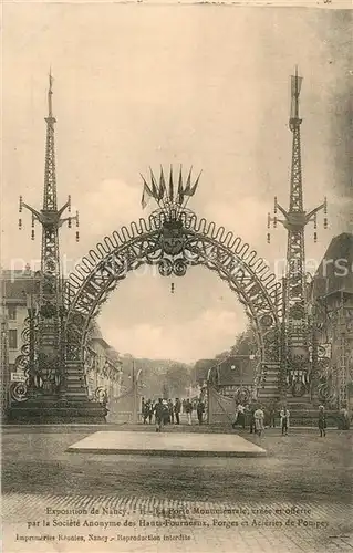 AK / Ansichtskarte Nancy_Lothringen Porte Monumentale de la Exposition Nancy Lothringen