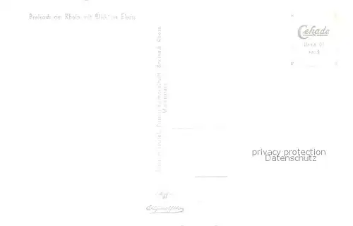 AK / Ansichtskarte Breisach_Rhein mit Blick ins Elsass Fliegeraufnahme Breisach Rhein