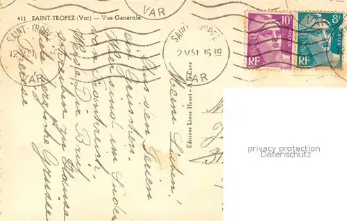 AK / Ansichtskarte Saint_Tropez_Var Vue generale Cote d Azur Saint_Tropez_Var