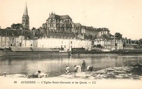 AK / Ansichtskarte Auxerre Eglise Saint Germain et les Quais Auxerre