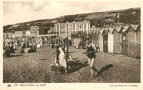 AK / Ansichtskarte Boulogne sur Mer Les cabines sur la plage Boulogne sur Mer
