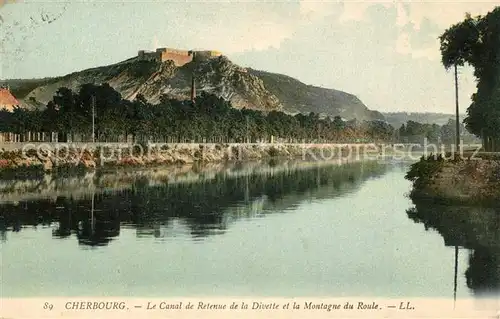 AK / Ansichtskarte Cherbourg_Octeville_Basse_Normandie Le Canal de Retenue de la Divette et la Montagne du Roule Cherbourg_Octeville