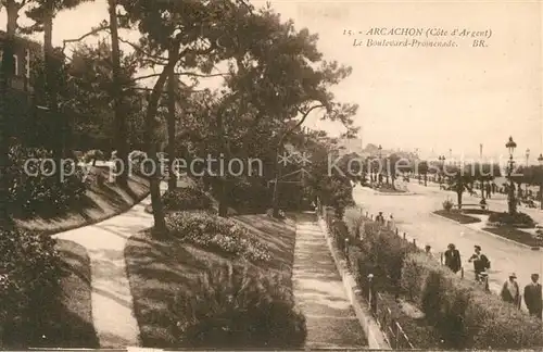 AK / Ansichtskarte Arcachon_Gironde Le Boulevard Promenade Arcachon Gironde