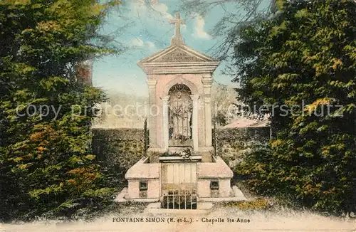 AK / Ansichtskarte Fontaine les Ribouts Chapelle Sainte Anne Fontaine les Ribouts