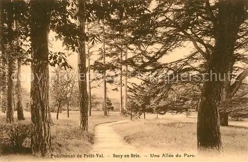 AK / Ansichtskarte Sucy en Brie Une Allee du Parc Pensionnat du Petit Val Sucy en Brie