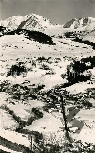 AK / Ansichtskarte Megeve La ville et le Mont Blanc Megeve