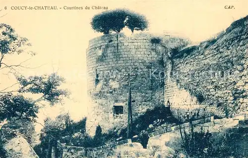 AK / Ansichtskarte Coucy le Chateau Auffrique Courtines du Chateau Coucy le Chateau Auffrique