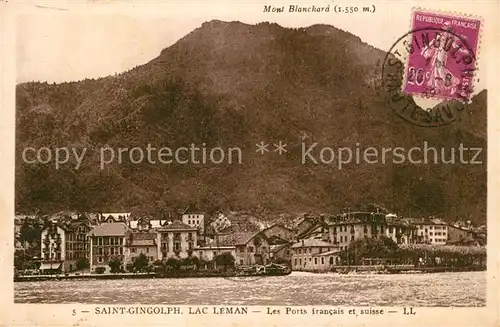 AK / Ansichtskarte Saint Gingolph_Haute_Savoie Lac Leman Les Ports francais et suisse Saint Gingolph_Haute