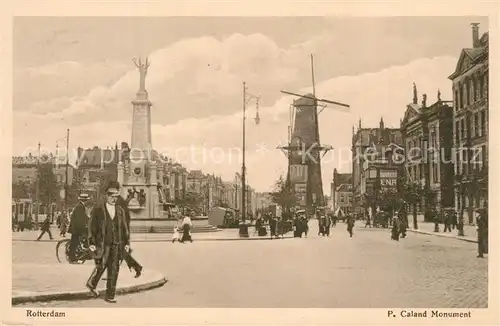 AK / Ansichtskarte Rotterdam Caland Monument Rotterdam