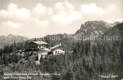 AK / Ansichtskarte Kufstein_Tirol Berghaus Aschenbrenner und Kaiserlift Bergstation mit Zahmen Kaiser Kufstein_Tirol