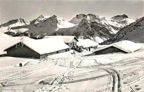 AK / Ansichtskarte Inner_Arosa Carmenna Huetten Inner Arosa