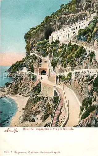 AK / Ansichtskarte Amalfi Hotel del Cappuccini e Via per Sorrento Amalfi