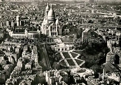 AK / Ansichtskarte Paris Vue aerienne La Basilique du Sacre Coeur de Montmartre Paris