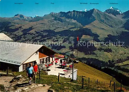 AK / Ansichtskarte Adelboden Restaurant und Sesselbahn Schwandfeldspitz Adelboden