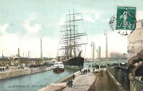 AK / Ansichtskarte Saint Nazaire_Loire Atlantique Le 4 Mats Persimmon quitte le port Saint Nazaire