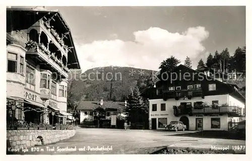 AK / Ansichtskarte Igls_Tirol Sporthotel mit Blick zum Patscherkofel Tuxer Alpen Igls_Tirol