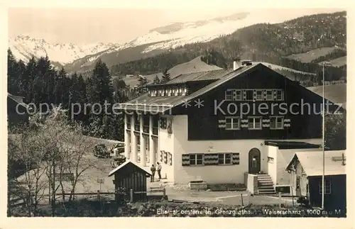 AK / Ansichtskarte Riezlern_Kleinwalsertal_Vorarlberg Grenzgasthaus Walserschanz Alpen Riezlern_Kleinwalsertal