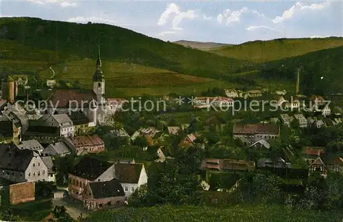 AK / Ansichtskarte Zschopau Panorama Blick vom Schuetzenhaus Kirche Zschopau