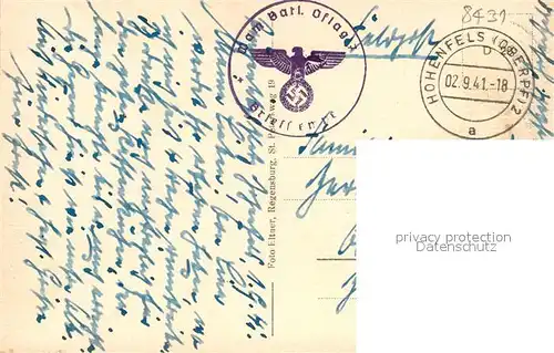 AK / Ansichtskarte Hohenfels_Oberpfalz Panorama Turm Hohenfels Oberpfalz