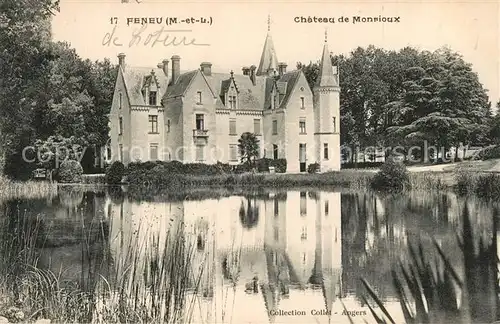 AK / Ansichtskarte Feneu Chateau de Monrioux Etang Schloss Teich Feneu