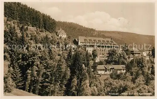 AK / Ansichtskarte Wildbad_Schwarzwald Kuranstalt Fliegeraufnahme Wildbad_Schwarzwald