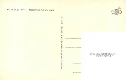 AK / Ansichtskarte Essen_Ruhr 1000jaehrige Muensterkirche Essen_Ruhr
