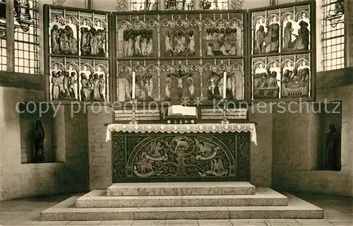 AK / Ansichtskarte Burg_Fehmarn Hauptaltar in der St Nikolai Kirche Burg Fehmarn