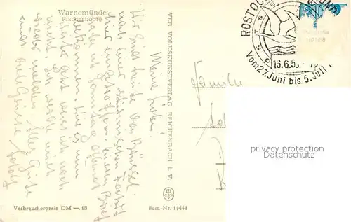 AK / Ansichtskarte Warnemuende_Ostseebad Fischerboote Warnemuende_Ostseebad