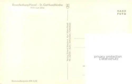 AK / Ansichtskarte Brandenburg_Havel St Gotthardtkirche Altar Brandenburg Havel