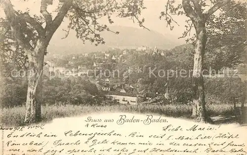 AK / Ansichtskarte Baden Baden Panorama Baden Baden