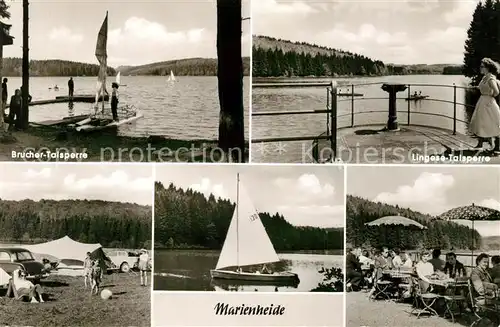 AK / Ansichtskarte Marienheide Brucher und Lingese Talsperre Camping  Marienheide