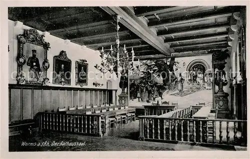 AK / Ansichtskarte Worms_Rhein Der Rathaussaal Worms Rhein