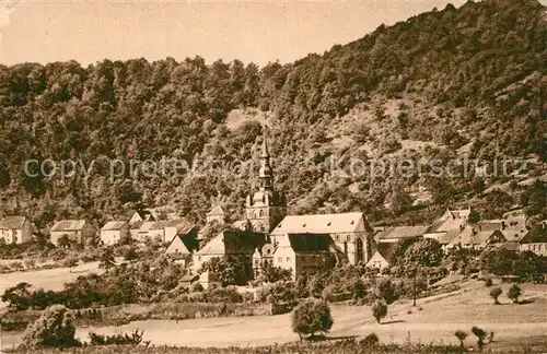 AK / Ansichtskarte Tholey_Theley Panorama mit ehem Abtei Tholey_Theley