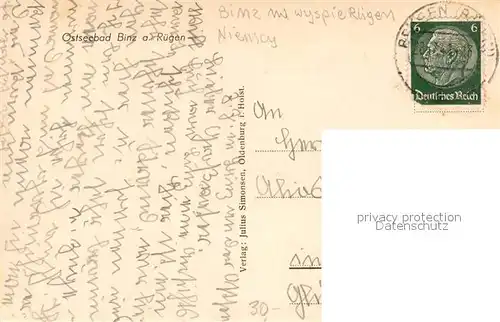 AK / Ansichtskarte Binz_Ruegen Strand Bruecke Binz_Ruegen