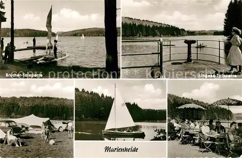 AK / Ansichtskarte Marienheide Brucher und Lingese Talsperre Campingplatz Marienheide