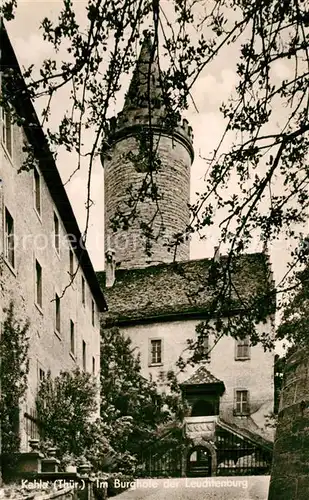 AK / Ansichtskarte Kahla_Thueringen Burghof der Leuchtenburg Kahla_Thueringen