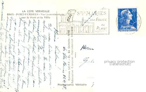 AK / Ansichtskarte Port Vendres Vue panoramique sur le Port et la Ville Port Vendres