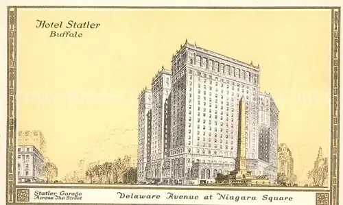 AK / Ansichtskarte Buffalo_New_York Hotel Statler Illustration Buffalo_New_York