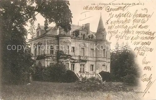 AK / Ansichtskarte Doue la Fontaine Chateau Schloss Doue la Fontaine