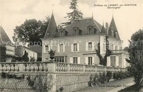 AK / Ansichtskarte Nontron Chateau de Lannet Schloss Nontron