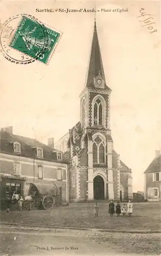 AK / Ansichtskarte Saint Jean d_Asse Place Eglise Saint Jean d Asse